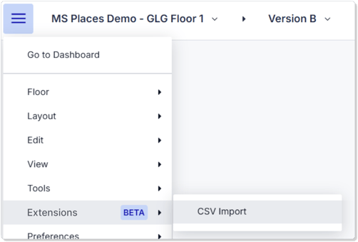CSV-Import-Mainmenu