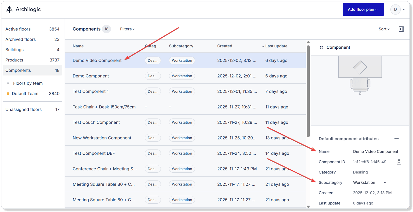 Working with components