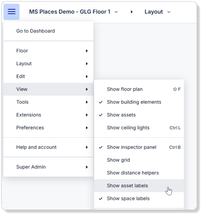 Show Asset Labels